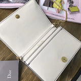 Dior White JAdior Wallet On Chain Pouch