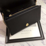 Dior Lady Dior Clutch With Chain In Black Lambskin