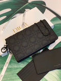 Dior Lady Dior Ultra Black Clutch With Chain