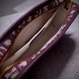 Dior Diorquake Clutch In Bordeaux Dior Oblique Canvas