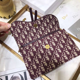 Dior Bordeaux Oblique Saddle Chain Clutch