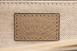 Gucci GG Supreme Monogram Horsebit 1955 Cream & Beige Handbag