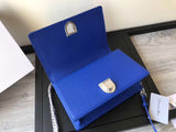 Dior Diorama Flap Bag In Blue Grained Calfskin