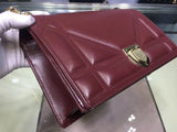 Dior Bordeaux Diorama Lambskin Bag With Large Cannage Motif