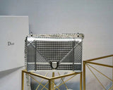 Dior Diorama Bag In Silver Metallic Calfskin