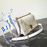 Dior Diorama Bag In White Studded Lambskin