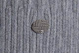 Chanel Grey Wool 2015 Midi Length V-Neck Dress SZ 36