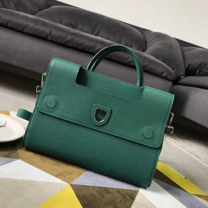 Dior Diorever Tote Bag In Green Calfskin Leather