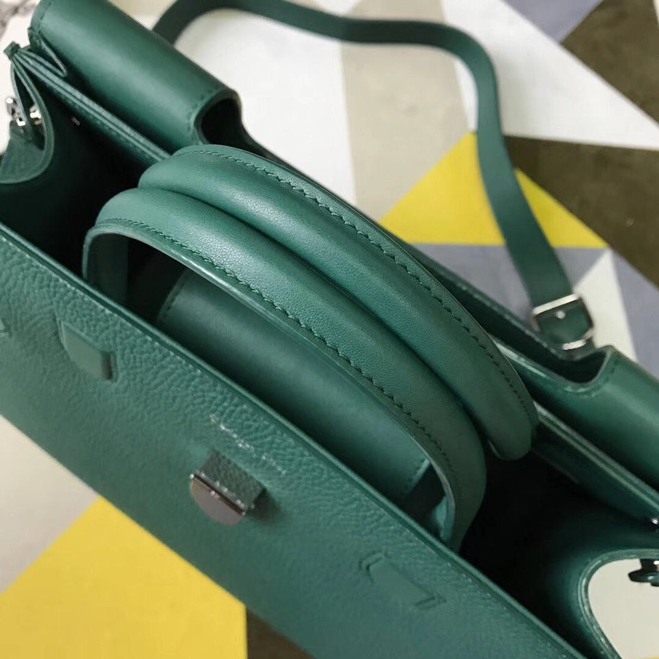 Dior Diorever Tote Bag In Green Calfskin Leather