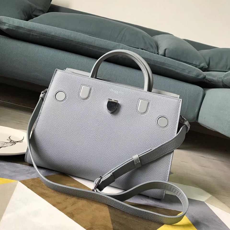 Dior Diorever Tote Bag In Light Grey Calfskin Leather