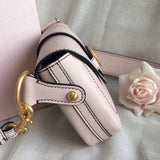 Dior D-Fence Saddle Bag In Ivory Calfskin