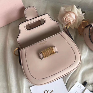 Dior D-Fence Saddle Bag In Ivory Calfskin