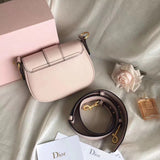 Dior D-Fence Saddle Bag In Ivory Calfskin