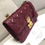 Dior Dioraddict Flap Bag In Bordeaux Lambskin