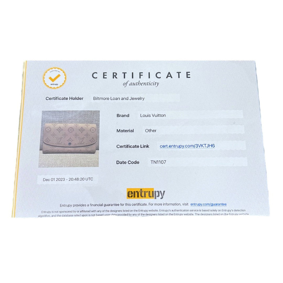 Louis Vuitton Monogram Mahina Iris Wallet
