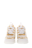 Christian Dior White & Gold D-Connect Sneakers SZ 35