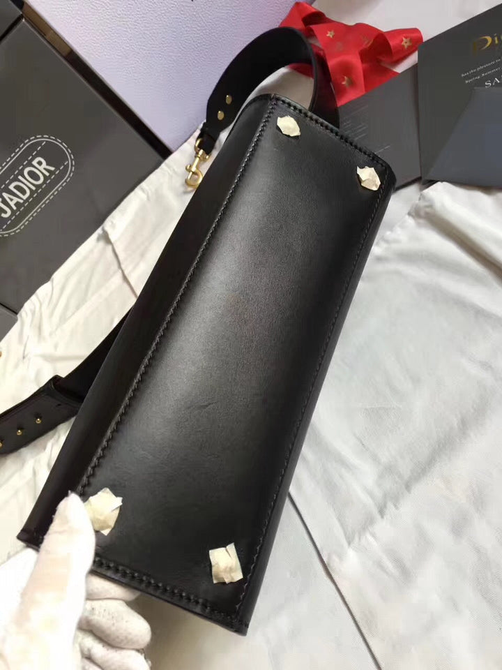 Dior DiorAddict Tote Bag In Black Calfskin