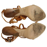 Dior Thong-Style Strappy Sandals in Brown Leather
