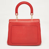 Dior Red Leather Small Be Dior Flap Top Handle Bag