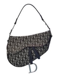 Dior Black Trotter Canvas Saddle Bag