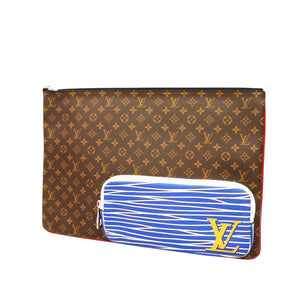 Louis Vuitton Pochette A4  Canvas Clutch Bag