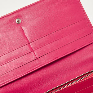 Dior Orange Cannage Leather Lady Dior Bifold Wallet