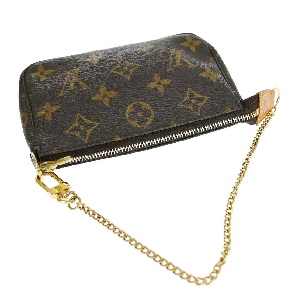 Louis Vuitton Mini Pochette Accessoires  Canvas Clutch Bag