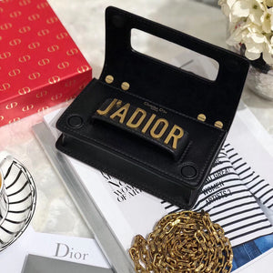 Dior Black Mini J'Adior Calfskin Flap Bag