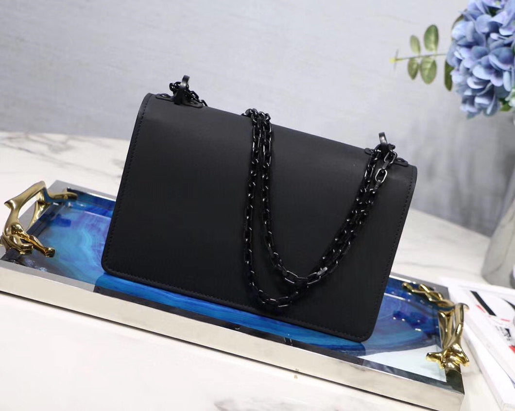 Dior J'Adior Flap Bag In Black Ultra Matte Calfskin