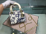 Dior Toile De Jouy Mini Lady Dior Bag With Chain