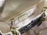 Dior Toile De Jouy Mini Lady Dior Bag With Chain