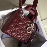 Dior My Lady Dior Bag In Bordeaux Lambskin