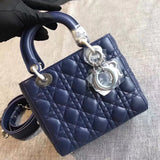 Dior My Lady Dior Bag In Sapphire Lambskin