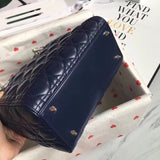 Dior Medium Lady Dior Bag In Indigo Blue Cannage Lambskin