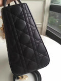 Dior Medium Lady Dior Bag In Black Lambskin