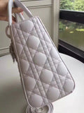 Dior Medium Lady Dior Bag In White Lambskin