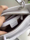 Dior Medium Lady Dior Bag In White Lambskin