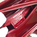 Dior Medium Lady Dior Bag In Bordeaux Patent Leather