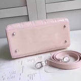 Dior Medium Lady Dior Bag In Pink Patent Leather