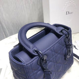 Dior Medium Lady Dior Bag In Indigo Blue Ultra Matte Calfskin