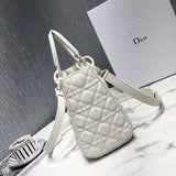 Dior Medium Lady Dior Bag In White Ultra Matte Calfskin