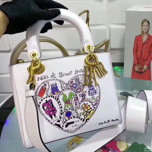 Dior Medium Lady Dior Bag In Niki De Saint Phalle Print Heart