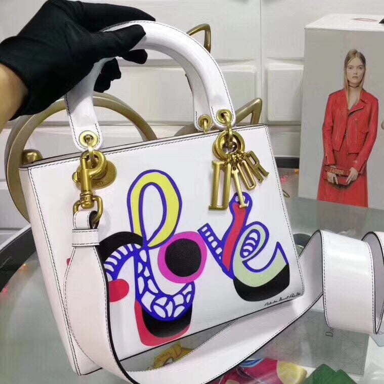 Dior Medium Lady Dior Bag In Niki De Saint Phalle Print Love