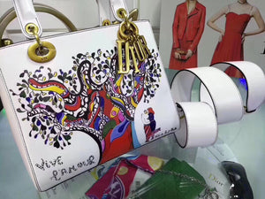 Dior Medium Lady Dior Bag In Niki De Saint Phalle Print Tree