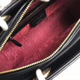 Dior Large Lady Dior Bag In Black Lambskin