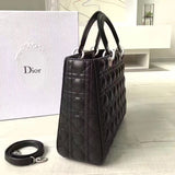 Dior Large Lady Dior Bag In Black Lambskin