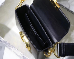 Dior 30 Montaigne Box Bag In Black Lambskin