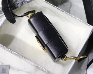 Dior 30 Montaigne Box Bag In Black Lambskin