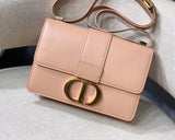 Dior 30 Montaigne Shoulder Bag In Pale Pink Calfskin