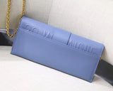 Dior 30 Montaigne Clutch Bag In Denim Blue Calfskin